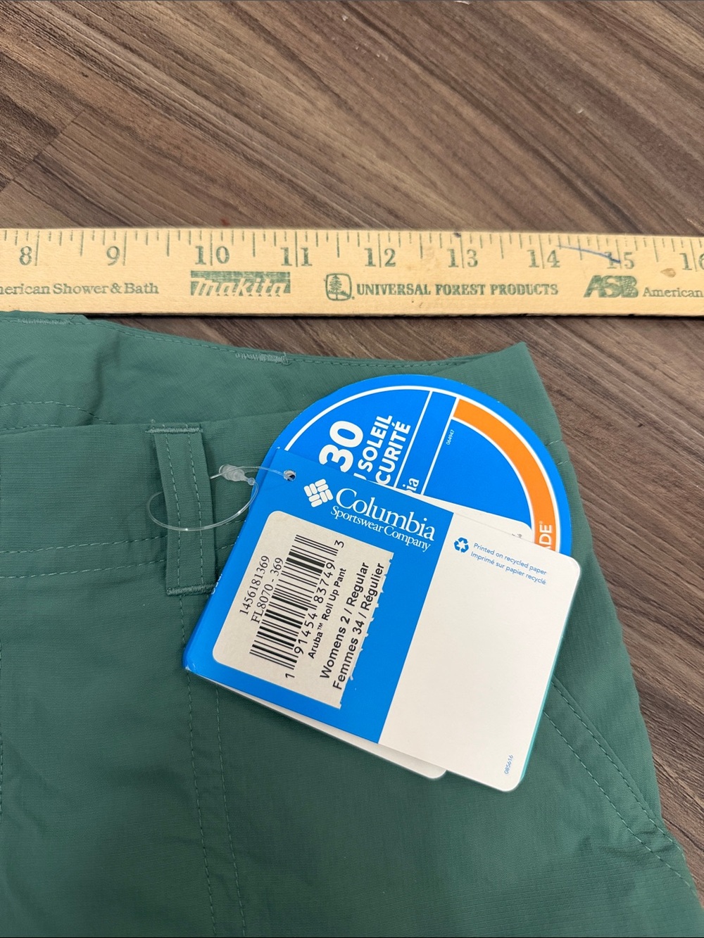 NWT Columbia PFG women sz 2 Aruba Pant roll up pants - Picture 5 of 7